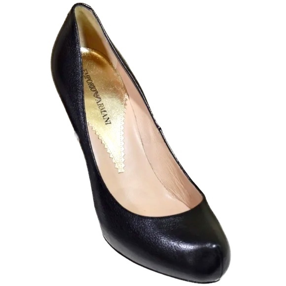Black Round Toe Hidden Platform Pumps Made in Italy 🇮🇹 - Picture 1 of 13